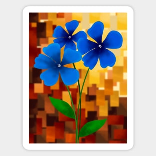 Blue Flowers Magnet